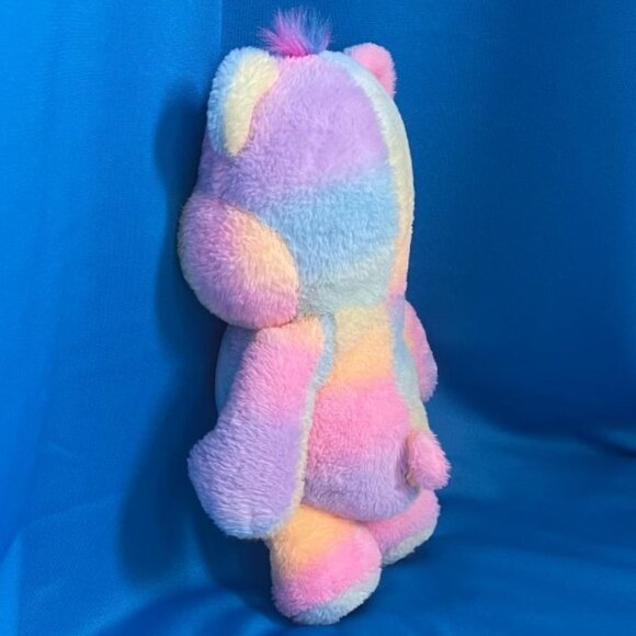CARE BEARS TOGETHERNESS TIE - DYE RAINBOW PLUSH BEAR / BASIC FUN STUFFED ANIMAL - Picture 13 of 16